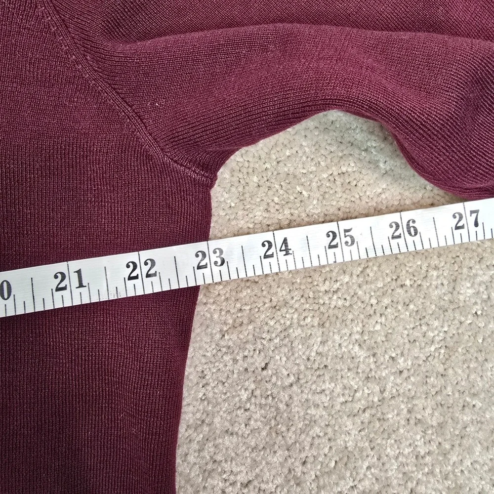 Polo Ralph Lauren Mens Pima Cotton‎ V-Neck Sweater Burgundy Maroon Pony Logo M